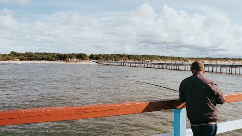 Бесплатное стоковое фото с вид сзади, мужчина, рыбак