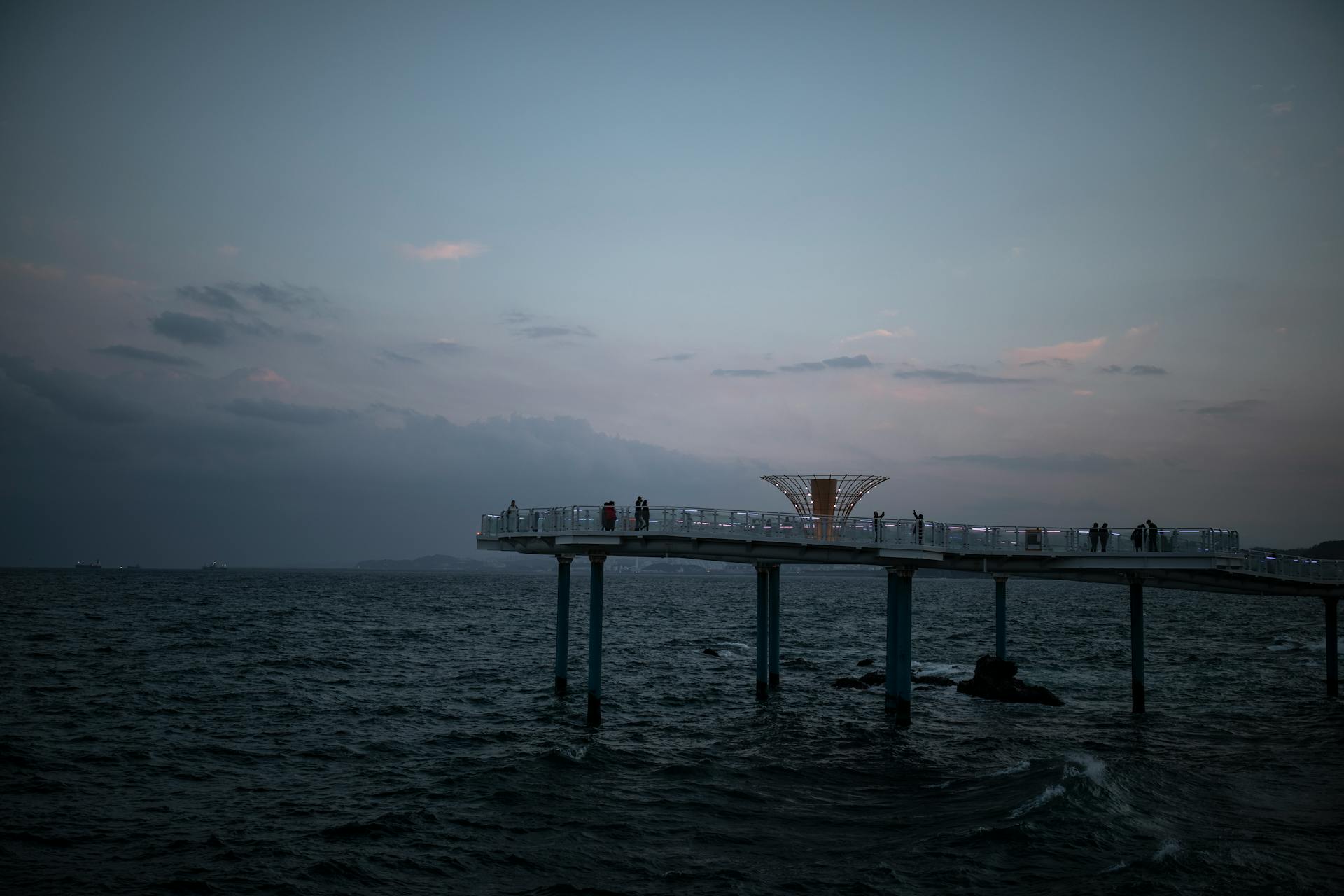 Pier on the East Sea Coast in South Korea, Mukhojin-dong, Donghae-si, Gangwon-do