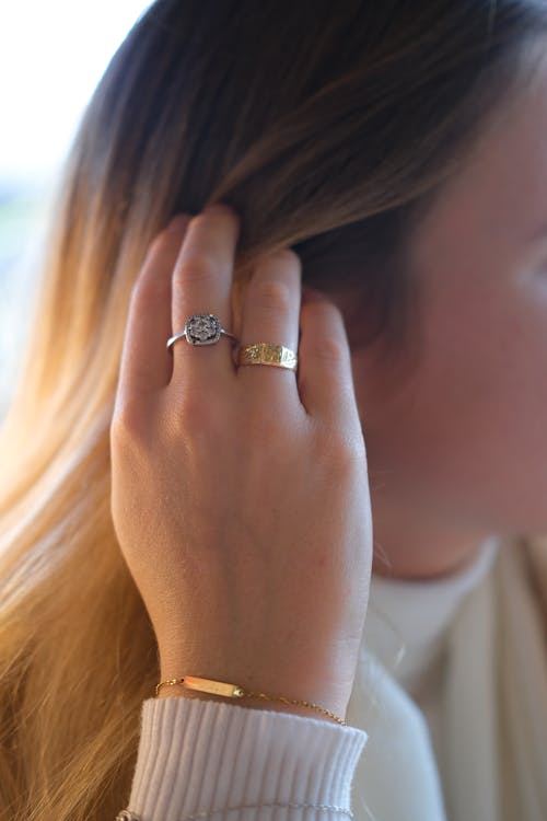 A Woman Wearing Rings 