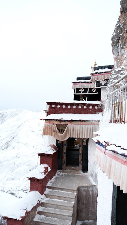 Tibetan Monastery in Snow