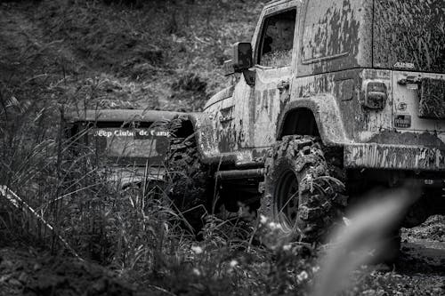 4x4 Cars Covered with Heavy Mud