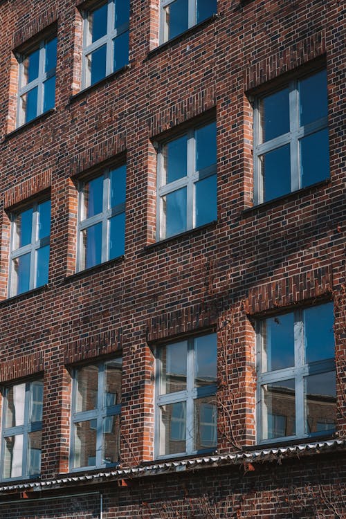 Brown Brick Building With Glass Windows