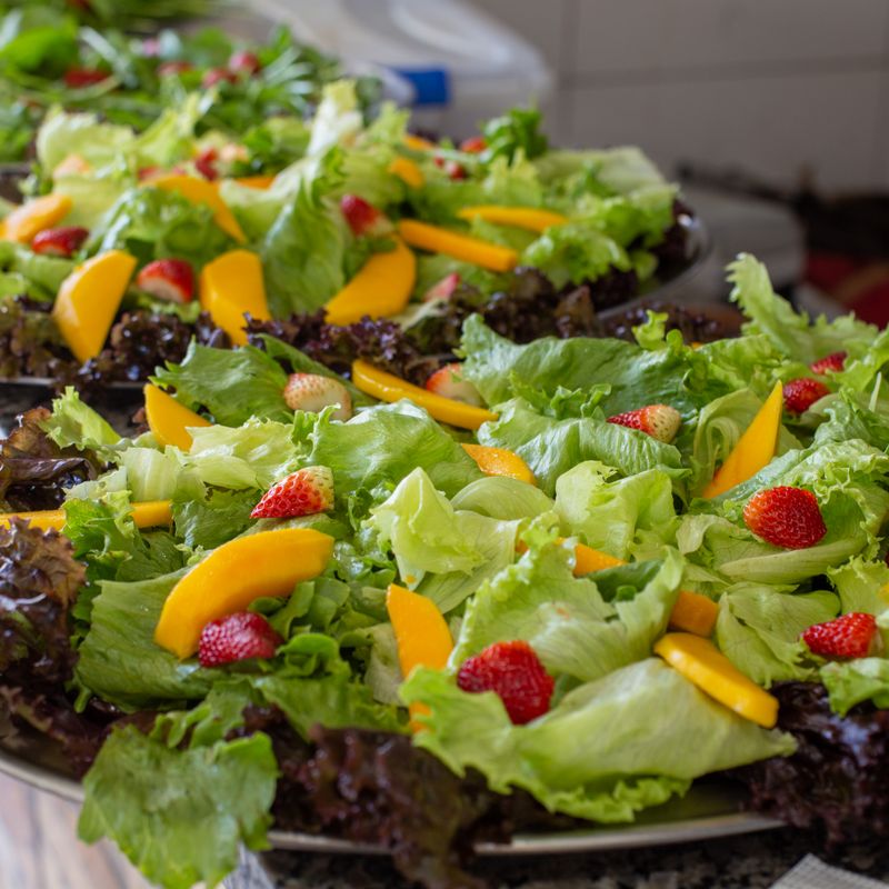 Indian Mango Salad with Chaat Masala and Pomegranate
