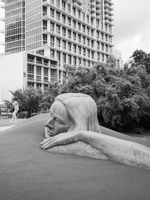 Sculpture in Park in City