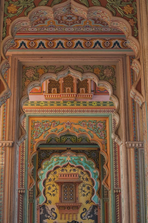 Decorations of Patrika Gate in Jaipur