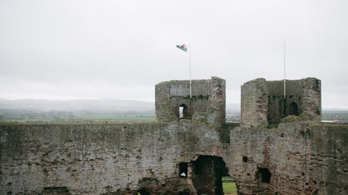 Free Aerial View of a Castle Stock Photo