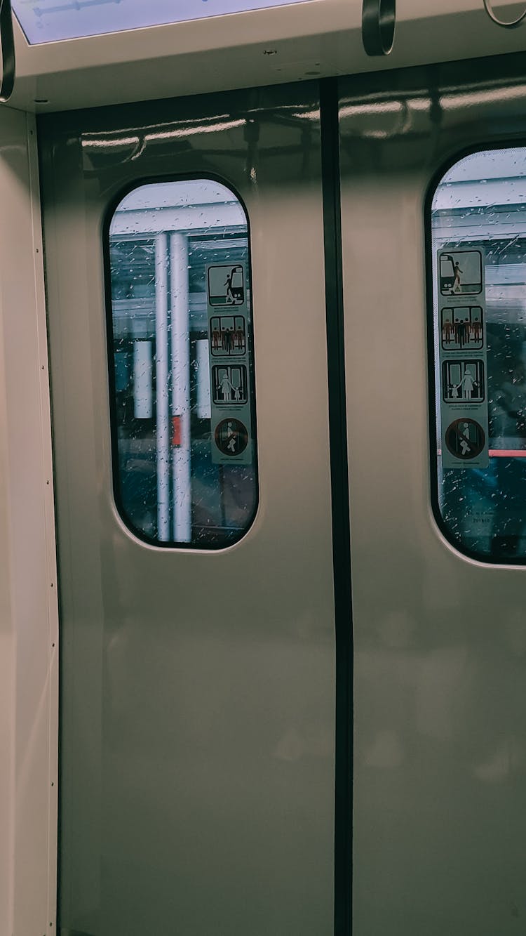 Metal Doorway Of A Train