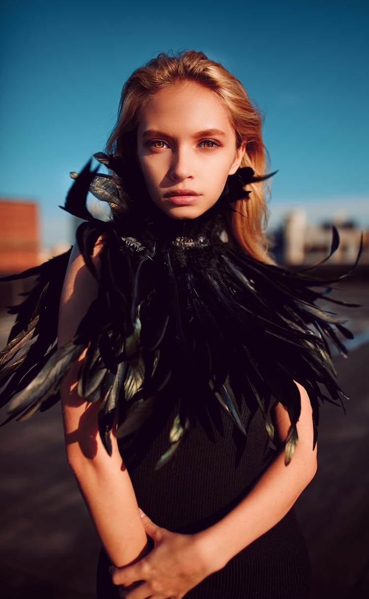 Blonde Woman Portrait In Costume