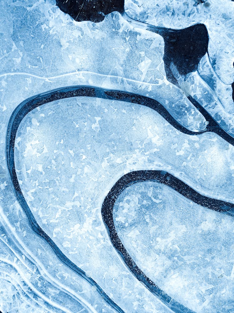 Drone Shot Of Ice Surface