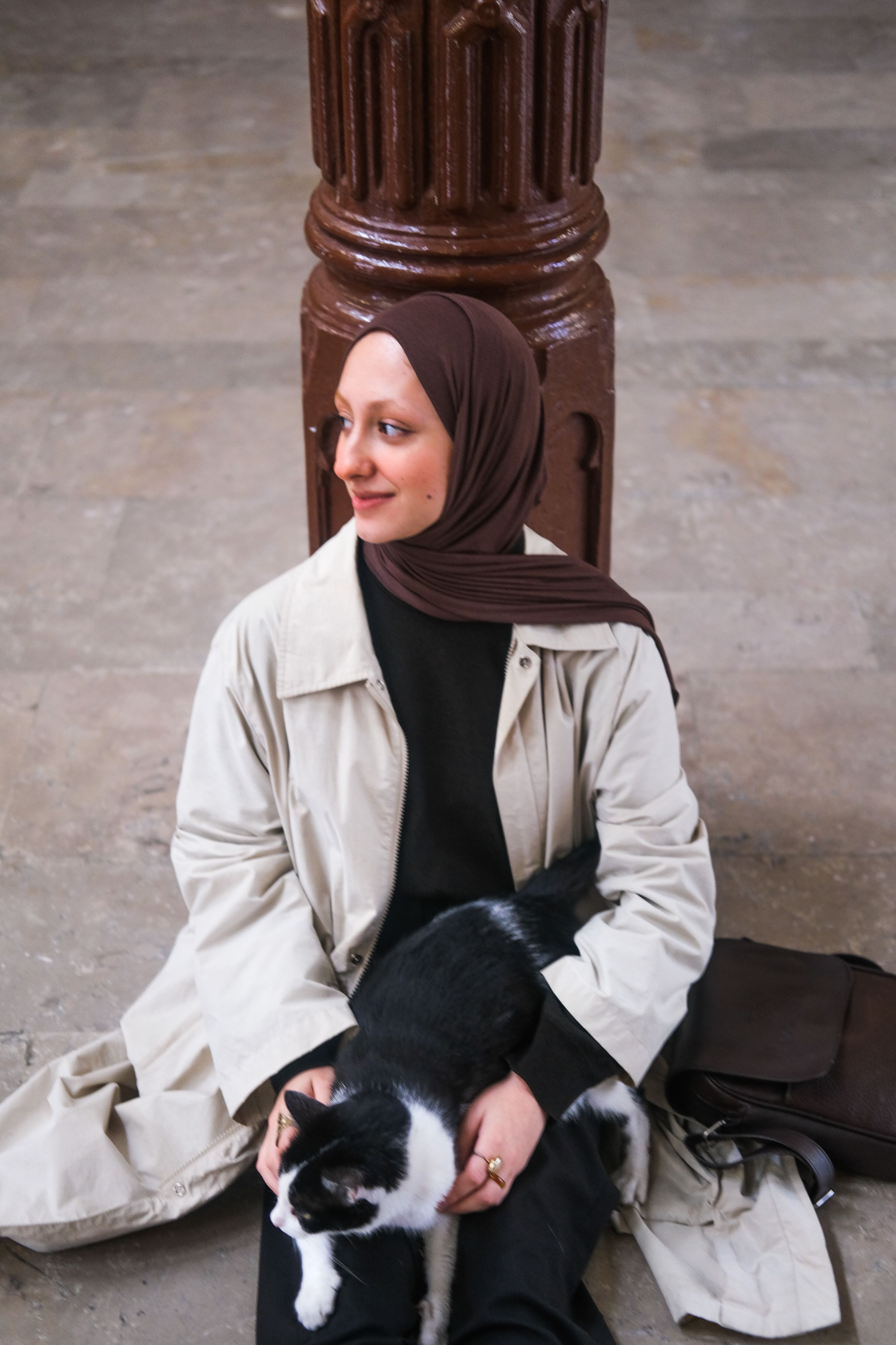 Woman in Brown Hijab and Black Long Sleeve Shirt · Free Stock Photo
