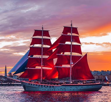 The Scarlet Sail in St Petersburg Harbor