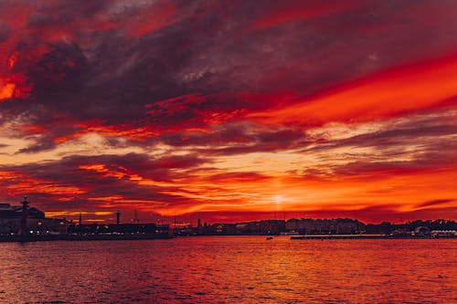 Dramatic Sky at Sunset in Seaside