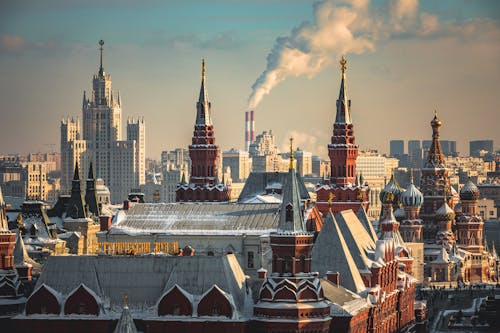 Moscow Cityscape in Winter 