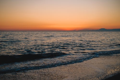 A View of the Twilight at the Beach 