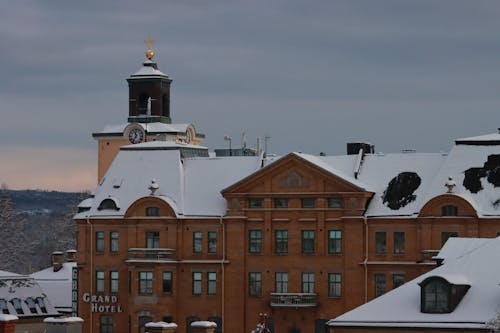 Grand Hotel Building in Winter 
