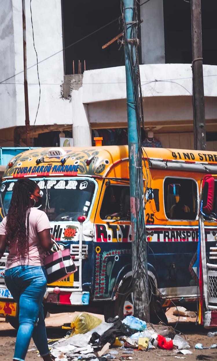 Colorful Buses In The City