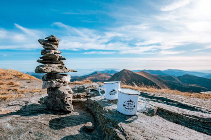 Personalized mugs prepared for corporate events