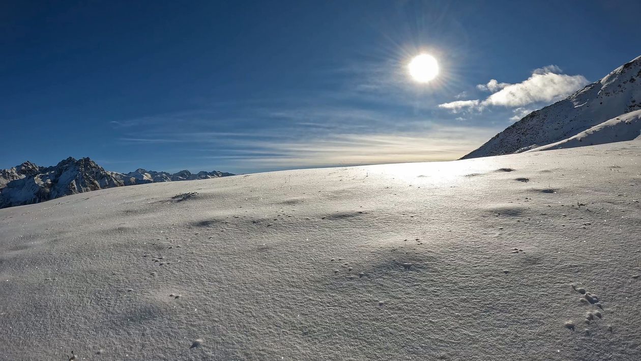 Sun over the Snow Covered Mountain · Free Stock Photo