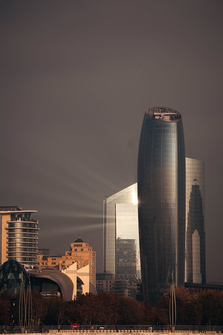 Flame Towers Building Complex In Baku Azerbaijan