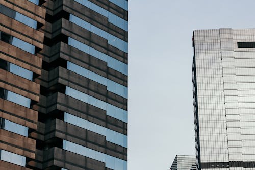 Walls of Modern Buildings in Town