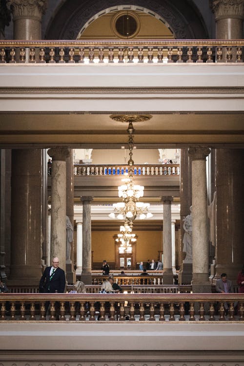 Inside the Indiana State House in Indianapolis Modern Architectural Design Photography 4K Aesthetic Wallpaper Background