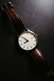 Analog watch with a leather strap — photo by Jonathan Borba on Pexels