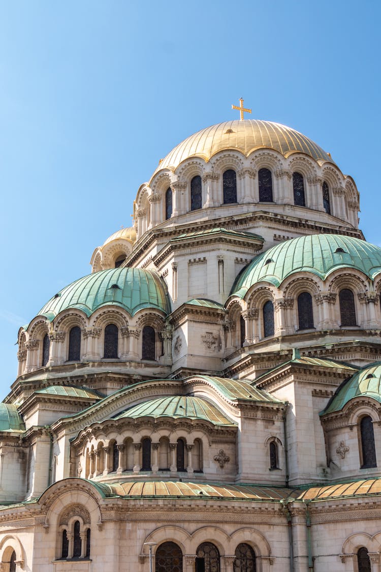 Low Angle Shot Of St. Alexander Nevsky Cathedral