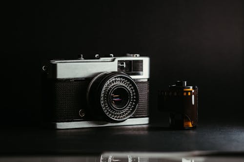 Free Vintage Camera and Film Photo Stock Photo
