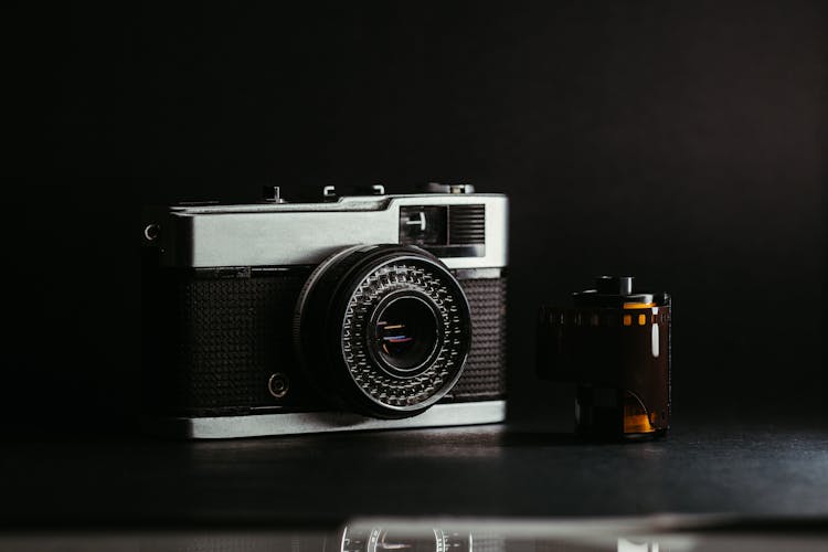 Vintage Camera And Film Photo