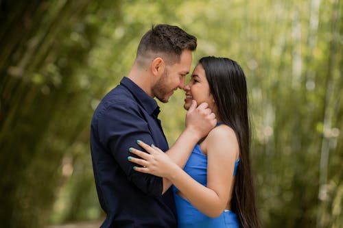 Free Couple Facing Each Other Stock Photo