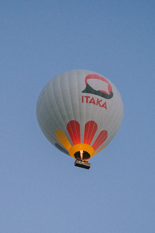Hot Air Balloon Under the Clear Blue Sky 