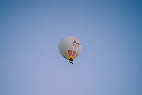 Hot Air Balloon against a Clear Sky 