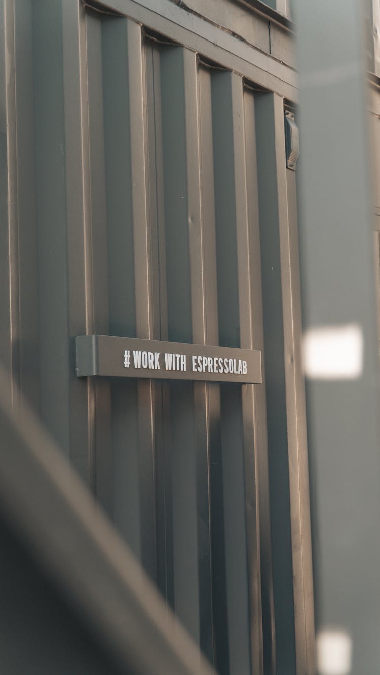 Metal Steel Door With Text