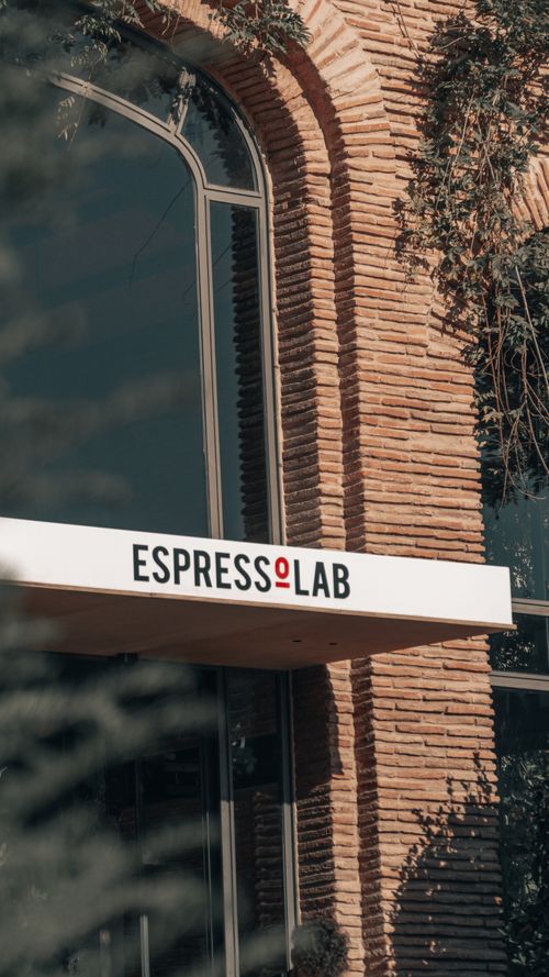 Free Exterior view of Espresso Lab café in Istanbul, showcasing architectural details. Stock Photo