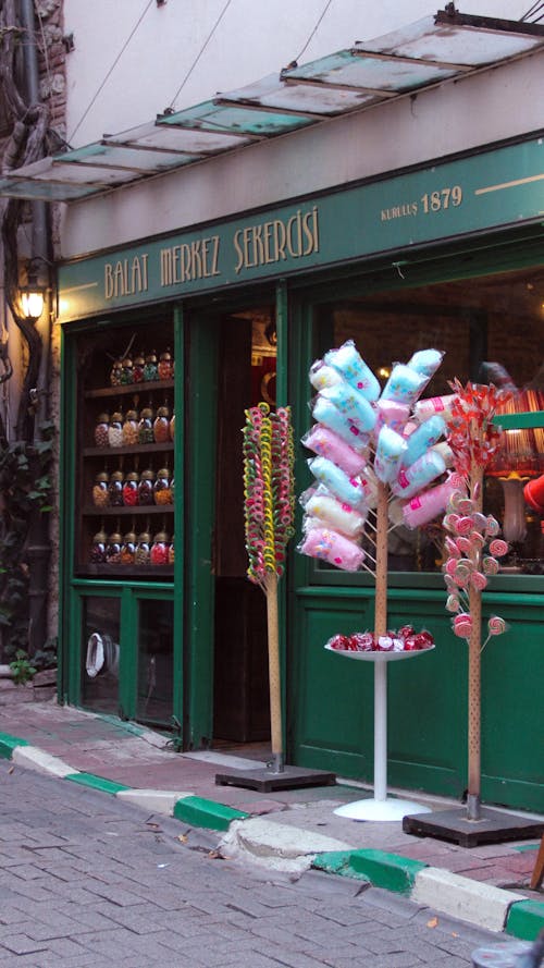 Candy Stall on Street Sidewalk