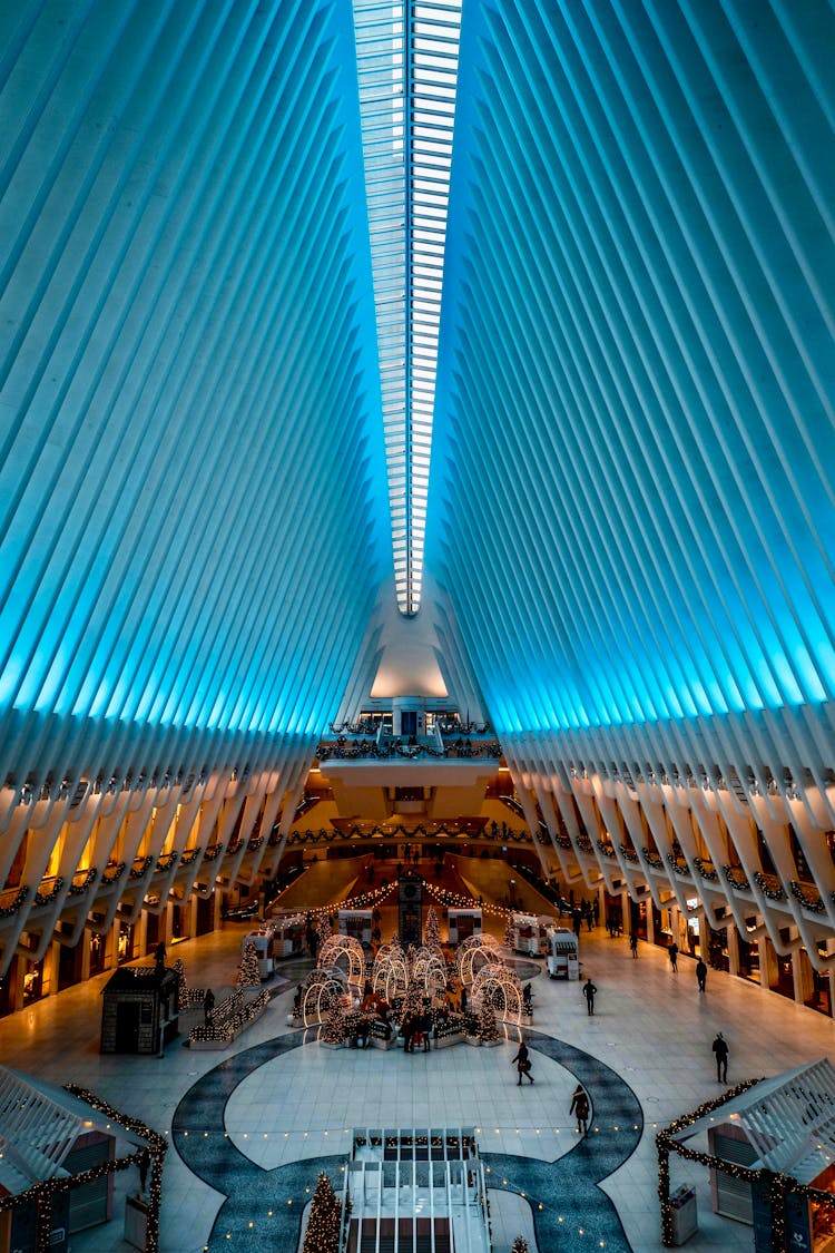 Interior View Of The Oculus, World Trade Center Transportation Hub, New York City