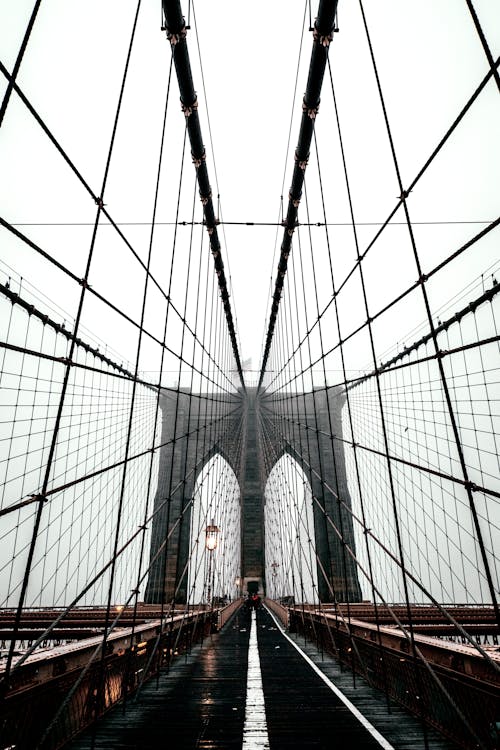 Roadway on Suspension Bridge Photo