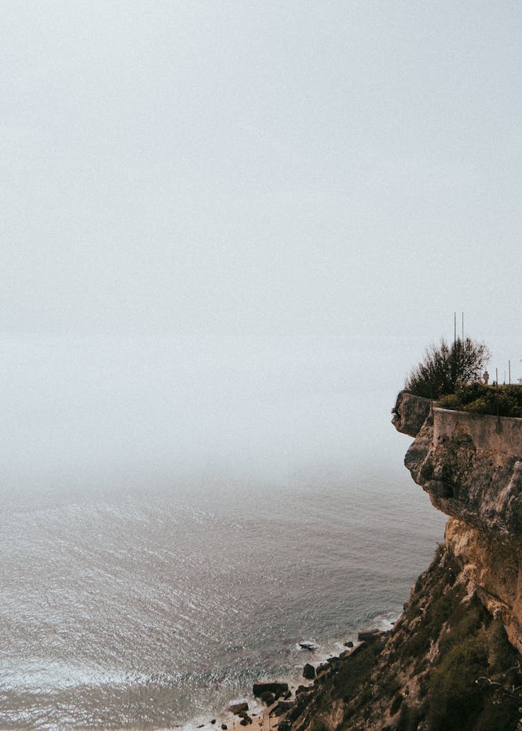 A Cliff Near An Ocean