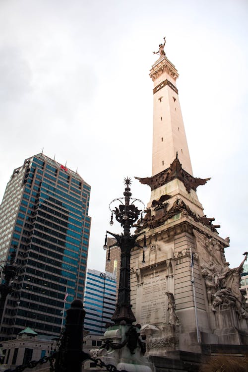 Soldiers and Sailors Monument Downtown Indianapolis Modern Architecture City Design Urban Photography 4K Aesthetic Wallpaper Background