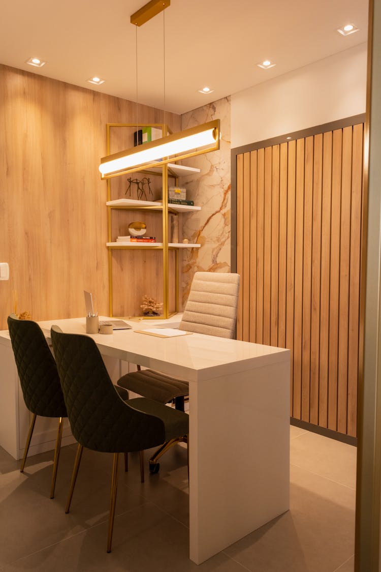 Desk And Chairs In Office