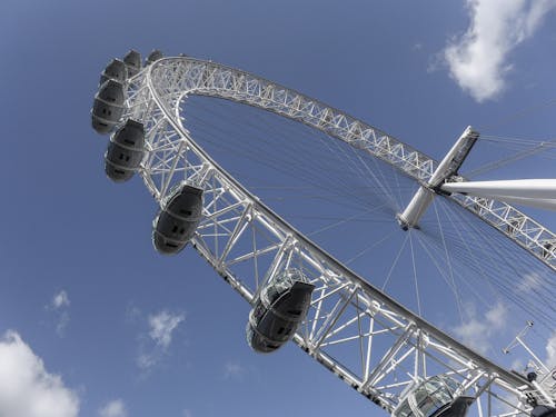 Fotobanka s bezplatnými fotkami na tému London Eye, obloha pokrytá oblakmi, pohostenie