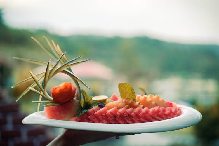 Fruit Salad On Plate