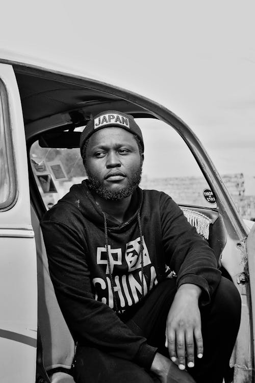 Bearded Man in Black Hoodie