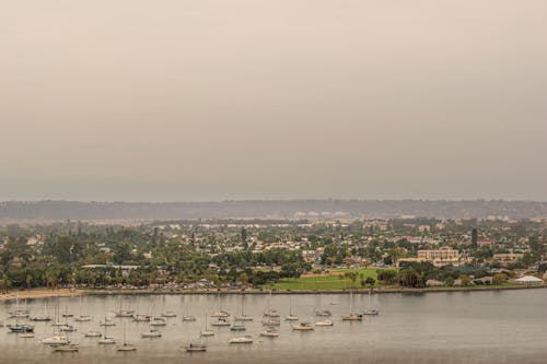 Sailboats on Sea Coast