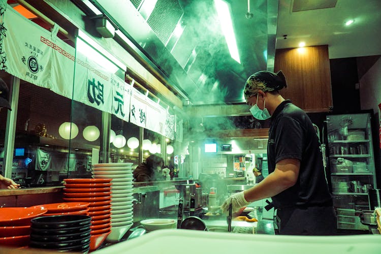 Man Working In Restaurant