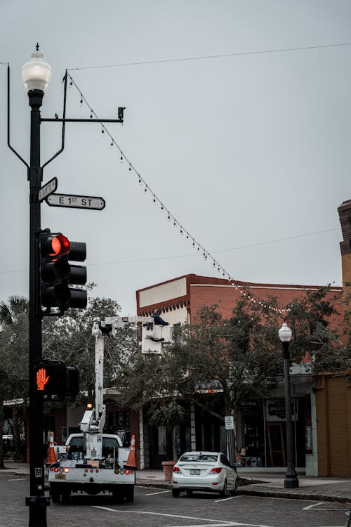 Traffic Light With Red Light