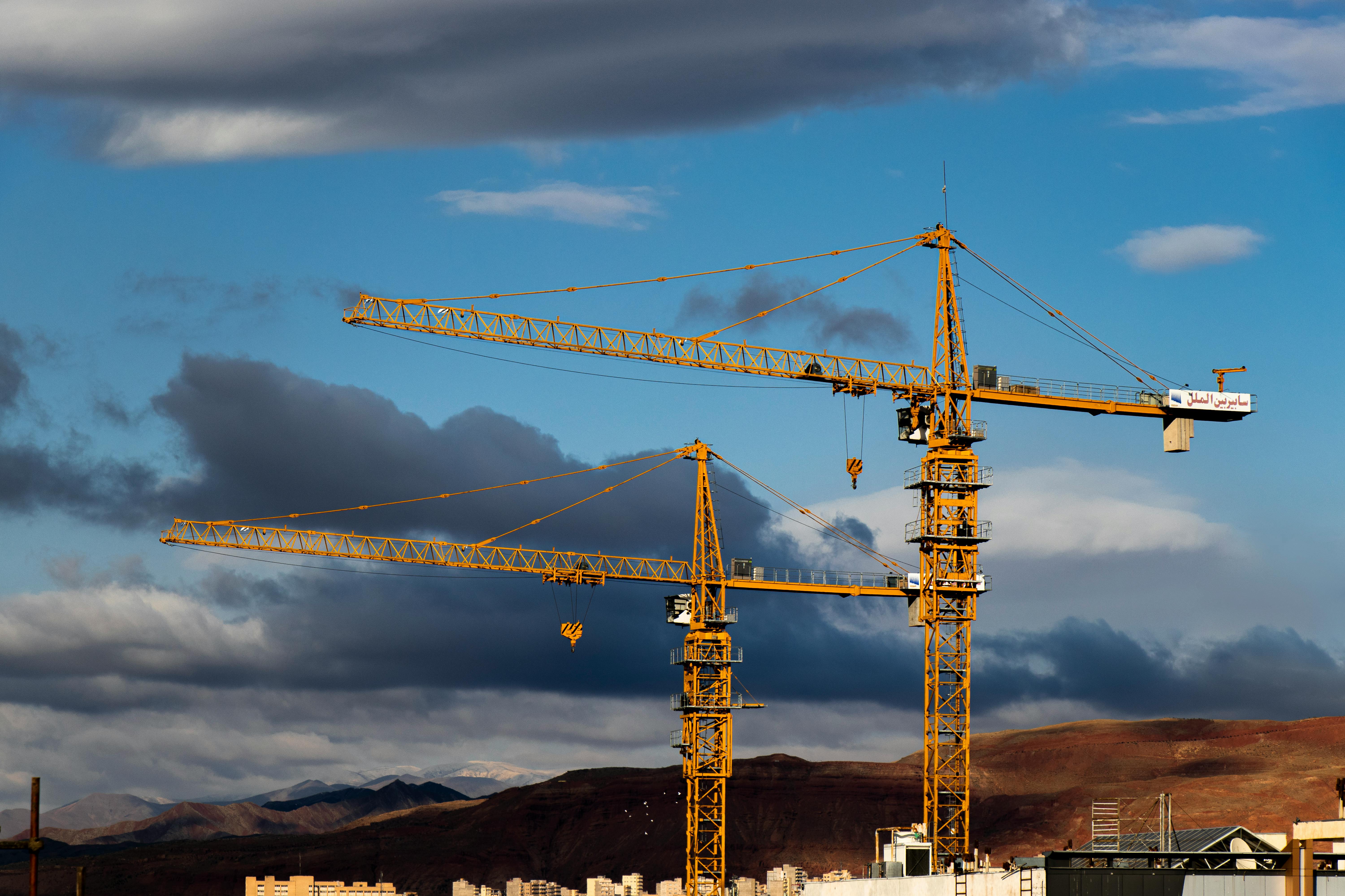 Yellow Tower Cranes · Free Stock Photo Yellow Tower Cranes · Free Stock Photo