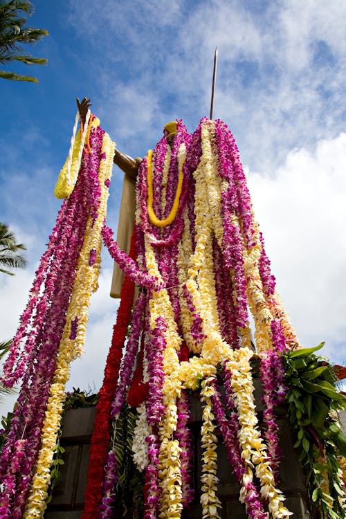 Flowers on Religious Sculpture