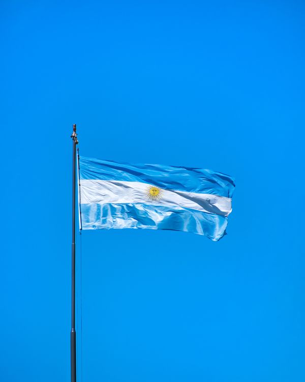 Argentina Flag On The Pole Free Stock Photo Argentina Flag On The Pole Free Stock Photo