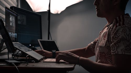 A Man Using Laptop